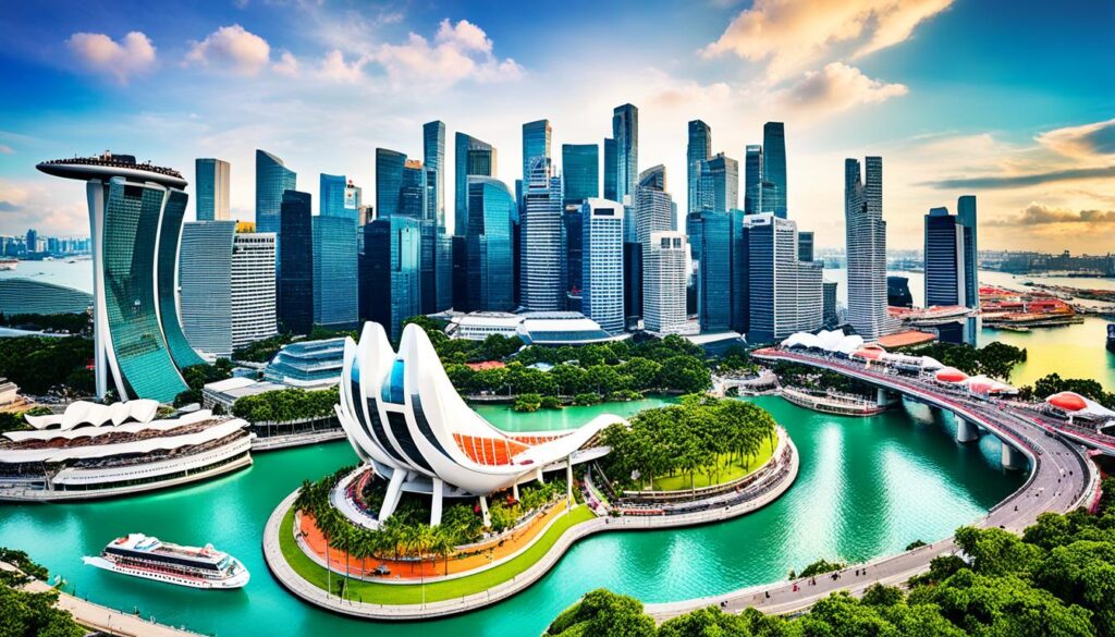 singapore map with attractions
