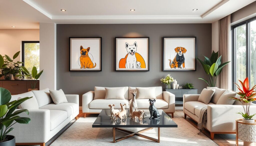 pet art in modern home decor